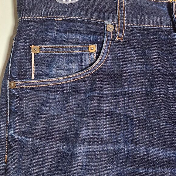 BRAVE STAR SELVEDGE JEANS SLIM STRAIGHT Men's 33 x 30 CONE DENIM Indigo Blue - Picture 5 of 16